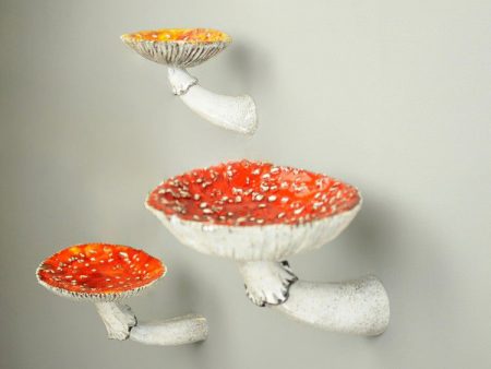 Wholesale Mushroom Wall Hanger Resin Creative Storage For Sale