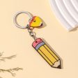 Wholesale Teacher s Day Pencil Love Wooden Keychain Hot on Sale