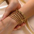 Wholesale Twist Gold Stainless Steel Bracelets Hot on Sale