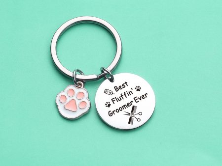 Wholesale Stainless Steel Dog Groomer Keychain For Cheap