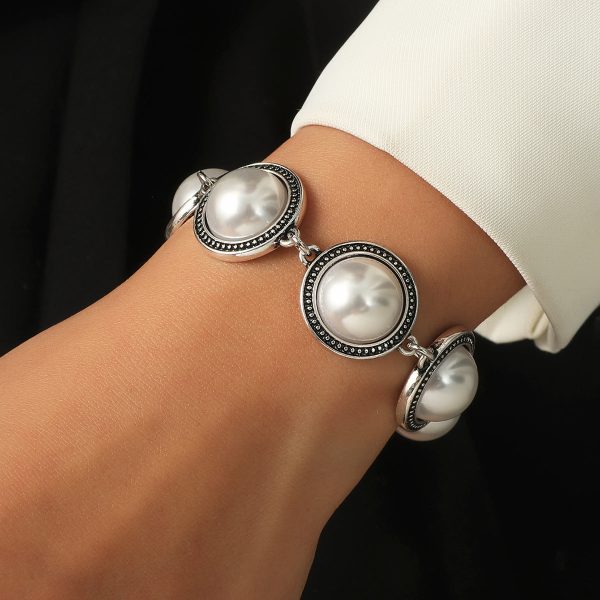 Wholesale Vintage Pearl Alloy Bracelet Fashion