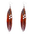 Wholesale Bohemian Tassel Feather Earrings Online Hot Sale