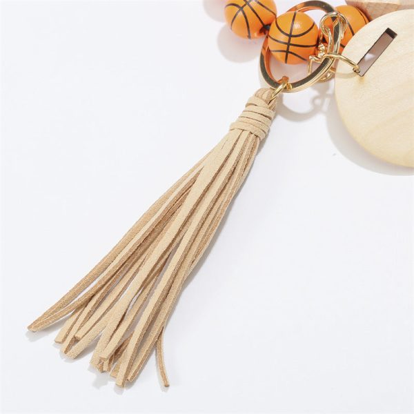 Wholesale Wood Tassel Bracelets Keychains Cheap