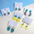 Wholesale Summer Soft Pottery Tropical Fruit Pineapple Earrings Sale