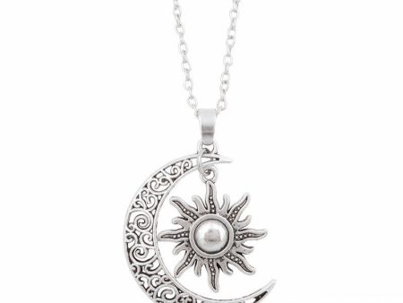 Wholesale Sun Moon Pendant Alloy Necklaces Cheap