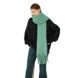 Wholesale Thickened Warm Solid Tassel Polyester Scarf For Discount