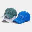 Wholesale Washed Cotton Topstitch Embroidered Letters Baseball Cap For Sale