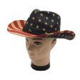 Wholesale Straw American Flag Western Cowboy Hat Cheap