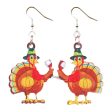 Wholesale 2pairs pack Acrylic Thanksgiving Turkey Pumpkin Earrings For Cheap