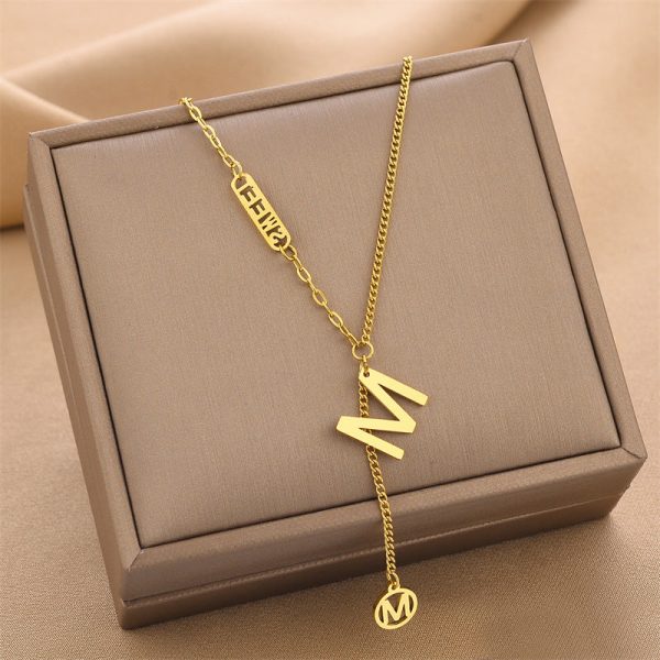 Wholesale Titanium Steel Fast Color White Necklaces For Discount