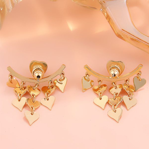 Wholesale Tassel Heart Copper Earrings Online Hot Sale