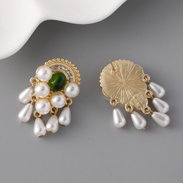 Wholesale Vintage Pearl Zinc Alloy Earrings Fashion