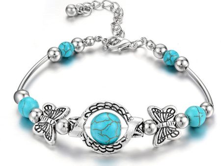 Wholesale Turquoise Butterfly Turtle Alloy Bracelet Fashion