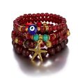 Wholesale Starfish Devil Eye Glass Beads Multilayer Bracelet Cheap