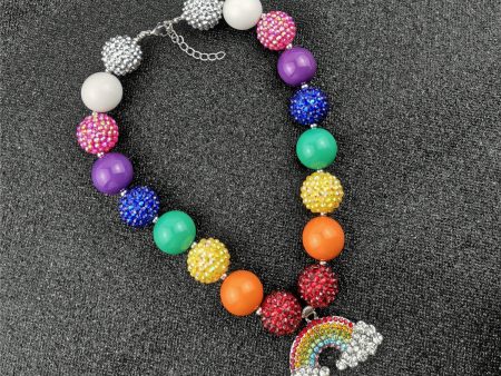 Wholesale Alloy Rainbow Pendant Beaded Necklaces Online Hot Sale