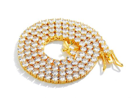 Wholesale Tennis Chain Alloy Zircon One Row Necklaces Hot on Sale