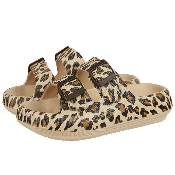 Wholesale Summer EVA Leopard Double Breasted Slippers Online Sale