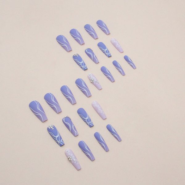 Wholesale Taro Violet Diamond Moire Nail Stickers Online Sale