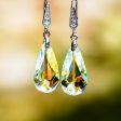 Wholesale Water Drop Synthetic Crystal Super Shiny Earrings Supply