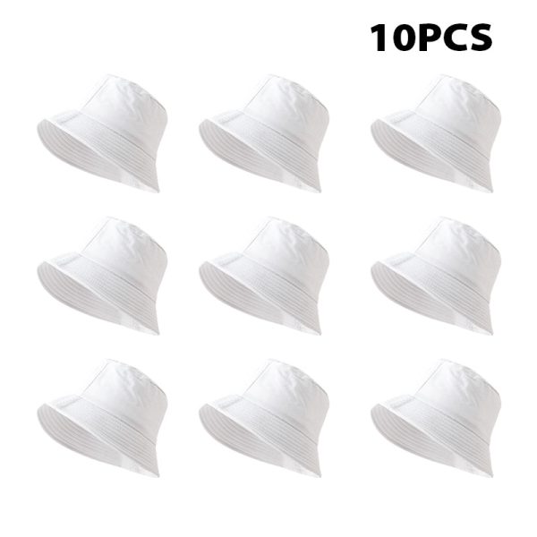 Wholesale Sunshade Cotton Solid Color Bucket Hat For Cheap