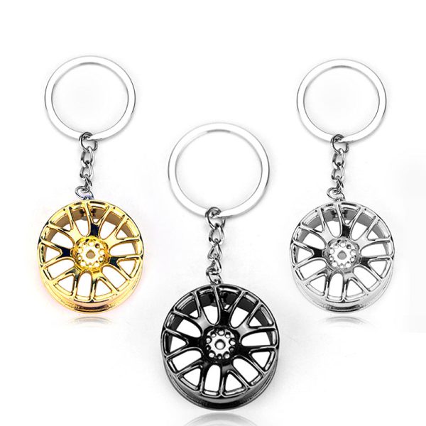 Wholesale Zinc Alloy Car Wheel Keychain Discount