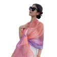 Wholesale Thin Sunscreen Long Gradient Silk Scarf For Cheap