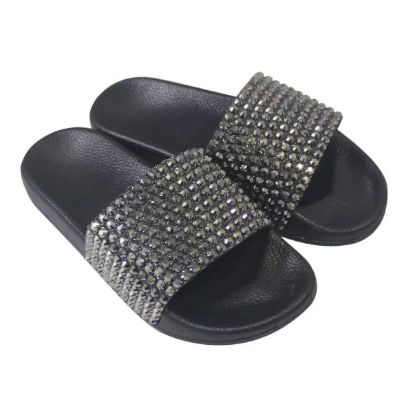 Wholesale TPR Fashion Rhinestone Sequin Flip Flops Discount