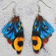 Wholesale Symmetrical Butterfly Wings Leather Earrings Online Sale