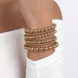 Wholesale Stretch Handmade Beaded CCB Large Small Gold Beads Stack Wearing Bracelet Online