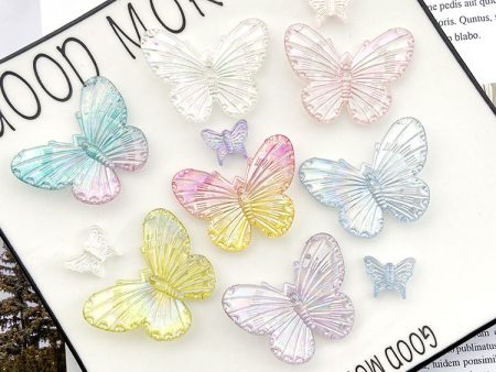 Wholesale AB Plating Butterfly Resin Cream Glue Phone Case Accessories Supply