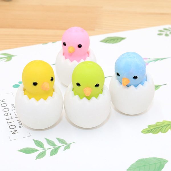 Wholesale TPR Cute Eggshell Chick Eraser on Sale