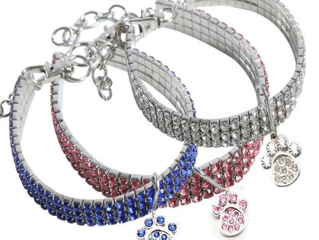 Wholesale Rhinestone Stretch Pet Crystal Collar Online Sale