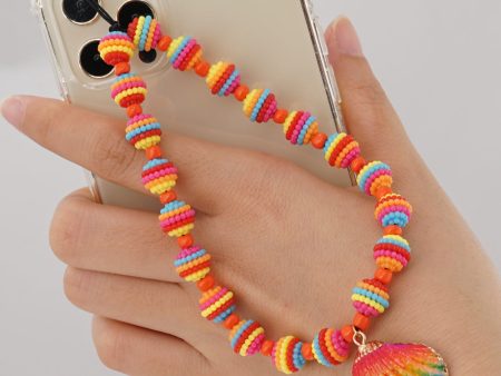 Wholesale Acrylic Bead Nylon Phone Lanyard For Sale