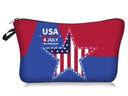 Wholesale Polyester Independence Day Cosmetic Bag For Cheap