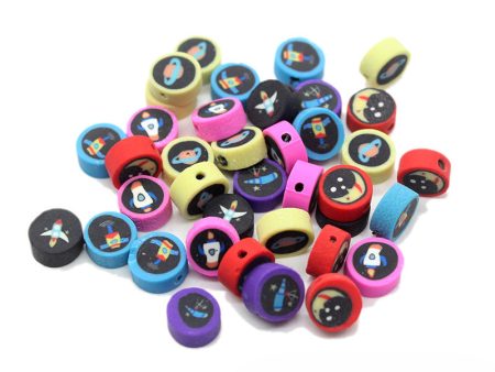 Wholesale 1000pcs pack Spaceship Soft Pottery Beads on Sale