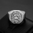 Wholesale Titanium Steel Lion Head Ring on Sale