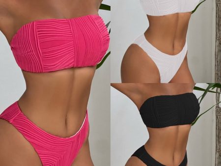 Wholesale Three-dimensional Stripe Fabric Swimwear Online Hot Sale