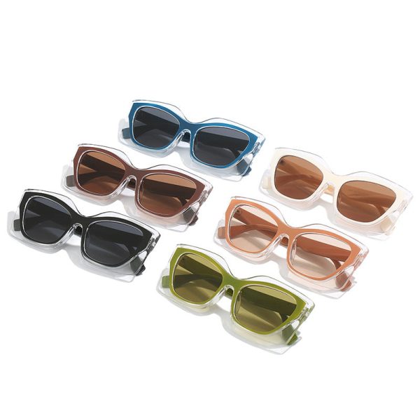 Wholesale Cat Eye PC Sunglasses with Transparent Edge Online Hot Sale