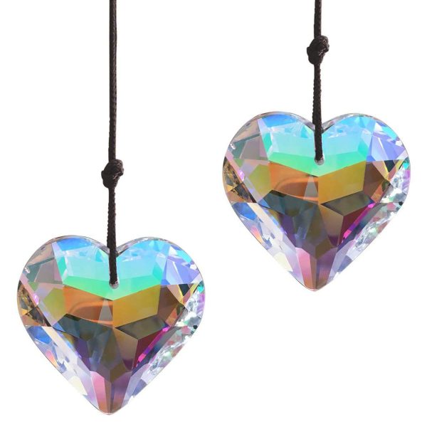 Wholesale Suncatcher Crystal Heart Prism Pendant Lighting Decorations Decorations Fashion