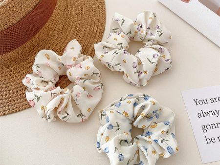 Wholesale Fabric Broken Flower Hair Tie For Cheap