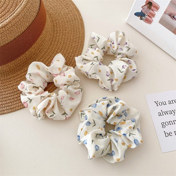 Wholesale Fabric Broken Flower Hair Tie For Cheap