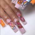 Wholesale Strawberry Cactus Peach Fruit Nail Stickers Fashion