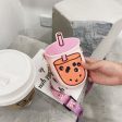 Wholesale Cartoon Milk Tea Cup Kids Silicone Shoulder Messenger Bag For Sale