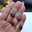 Wholesale Waterdrop Ruby Hands Alloy Earrings Online Hot Sale