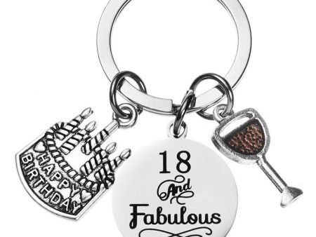 Wholesale Stainless Steel Birthday Gift Keychain Supply