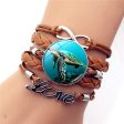 Wholesale Turtle Dolphin Leather Infinity Symbol LOVE Brown Multilayer Weave Alloy Bracelet Online Hot Sale