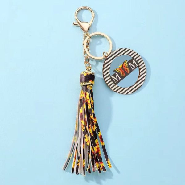 Wholesale Tassels MAMA Wooden Sign Keychains Fashion