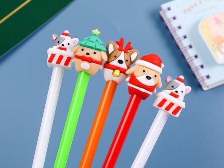 Wholesale Plastic Animal Shape Christmas Gel Pen Supply