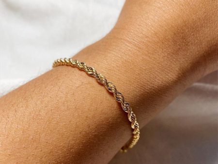 Wholesale Twist Chain Gold Stainless Steel Bracelet Supply