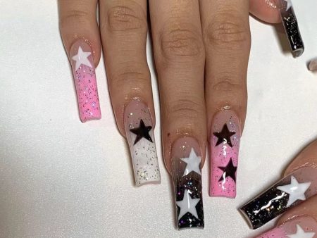 Wholesale Mandarin Duck Gradient Pentagram Nail Stickers Discount